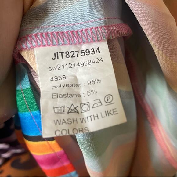 SHEIN Tall Vertical Striped Crisscross Back Cami Dress - Picture 7 of 8